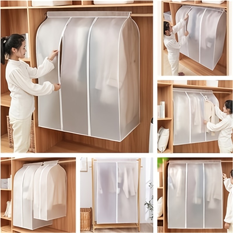 Lightweight Closet Storage Bags Translucent Dustproof Waterproof Hanging Clothing Storage Bag