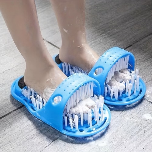 Magic Feet Cleaner - Exfoliating Foot Massager and Slipper for Unisex Adults - Easy and Effective Foot Scrubber and Shower Spa - Simple and Convenient Feet Cleaning Brush