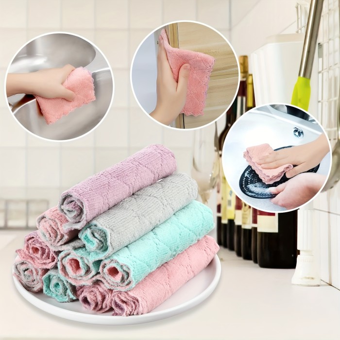 mall Dish Towels For Washing Dishes Dish Rags For Everyday Cooking Baking-Random Color