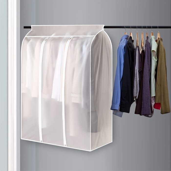 Lightweight Closet Storage Bags Translucent Dustproof Waterproof Hanging Clothing Storage Bag