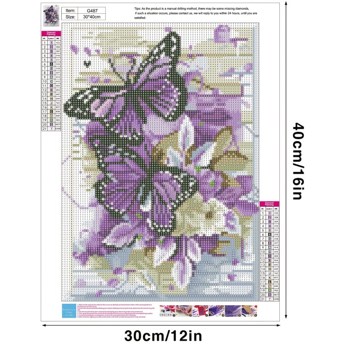 5d Diamond Painting Kits For Adults,Full Gem Diamond Art Animals Butterfly Rhinestone Painting With Diamonds Pictures Arts And Crafts For Home Wall Decor 12x16 Inch