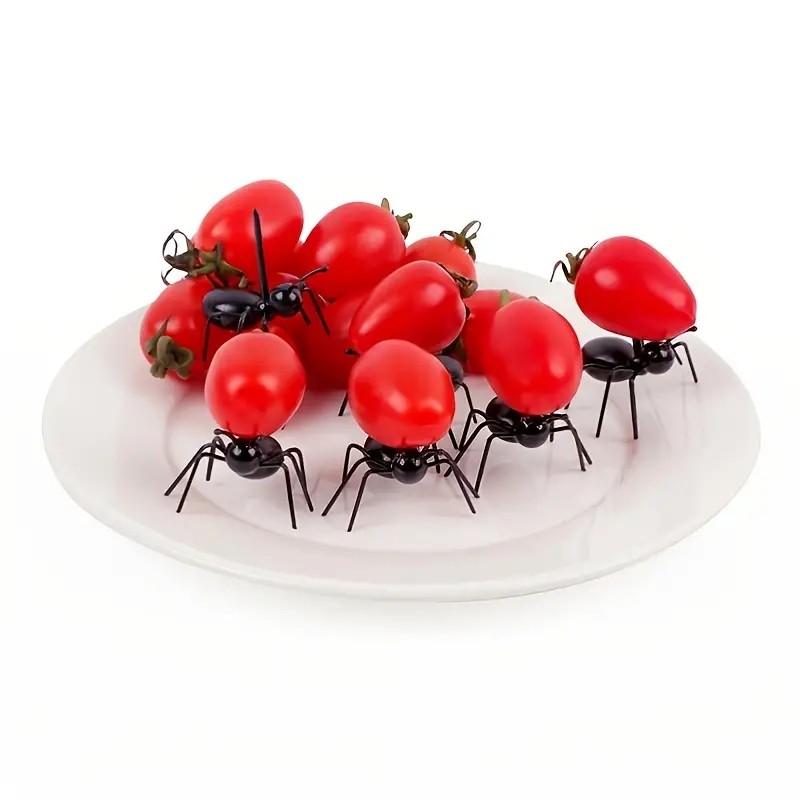 12pcs, Reusable Ant Toothpicks - Perfect for Fruit, Dessert, and Appetizers - Ideal for Kitchen, Baby Shower, Wedding, and Birthday Parties