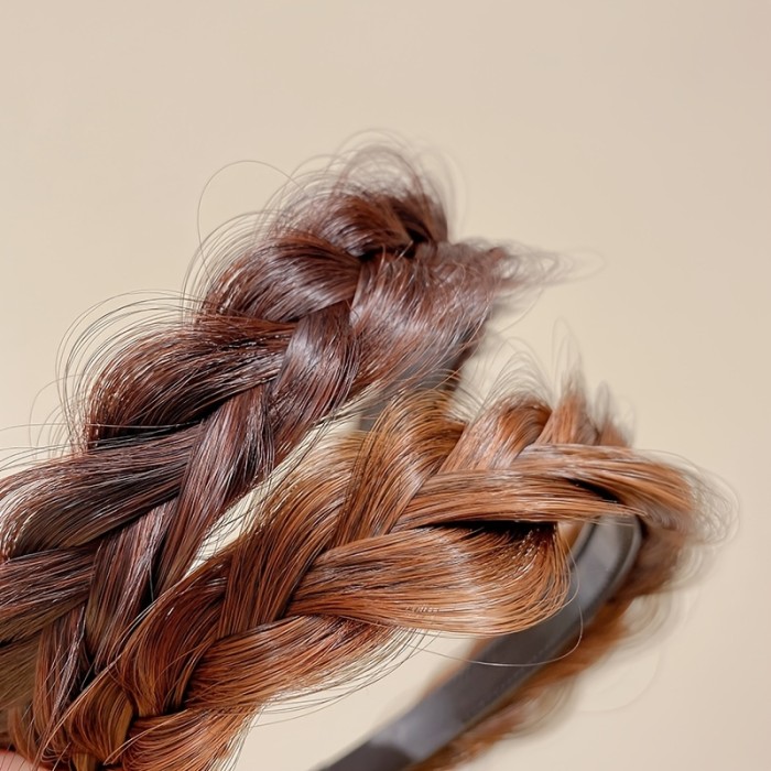 Synthetic Fish Teeth Tooth Fishtail Wig Braid Headband Band Braids Hairband Hair Tail Hair Care