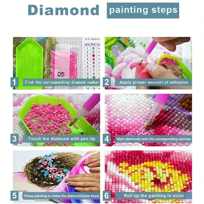 5D Diamond Painting Kits For Adults Or Beginners DIY Full Diamond Embroidery Painting Rhinestones Paste DIY Point Diamond Painting Cross Stitch Arts Craft Home Wall Decor