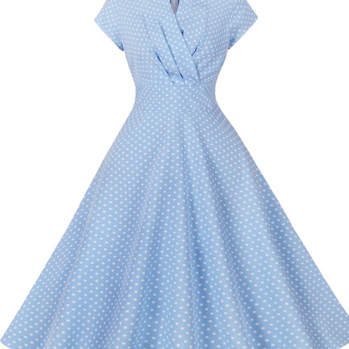 Women's Dresses Casual Summer Fashion Polka Dot Retro Loose Swing Dresses