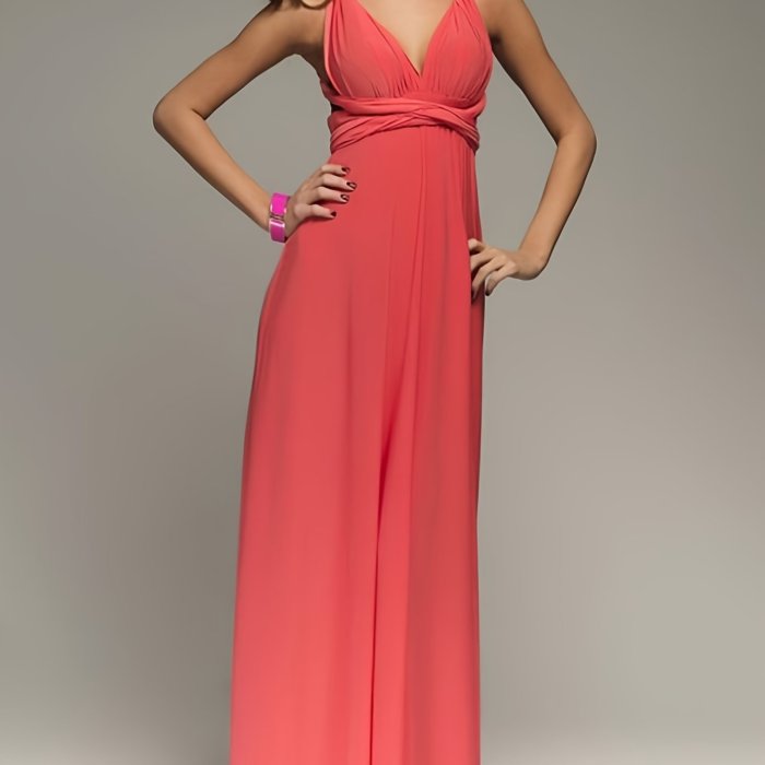 Sexy Maxi Dress, Sleeveless Party Prom Dress, Women's Clothing