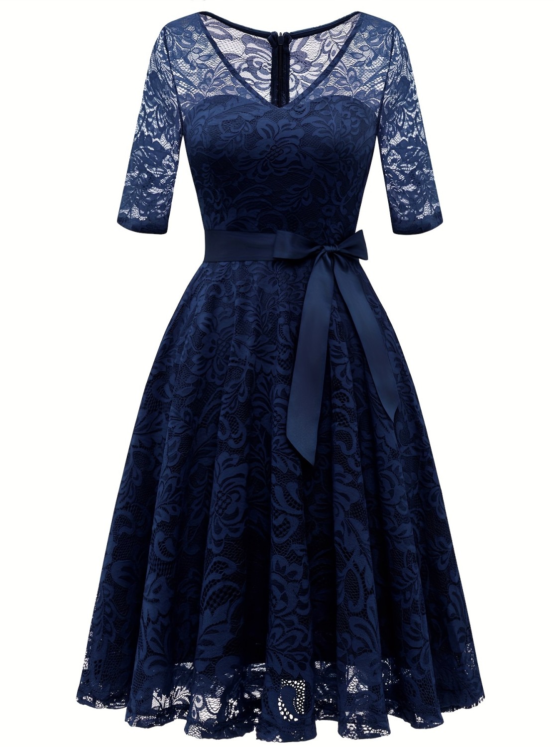 Elegant Bow Neck Dress