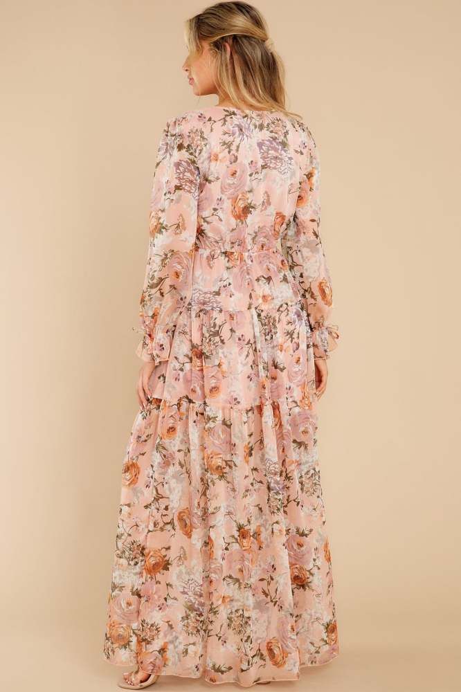Floral Chiffon Boho Maxi Dress - FINAL SALE