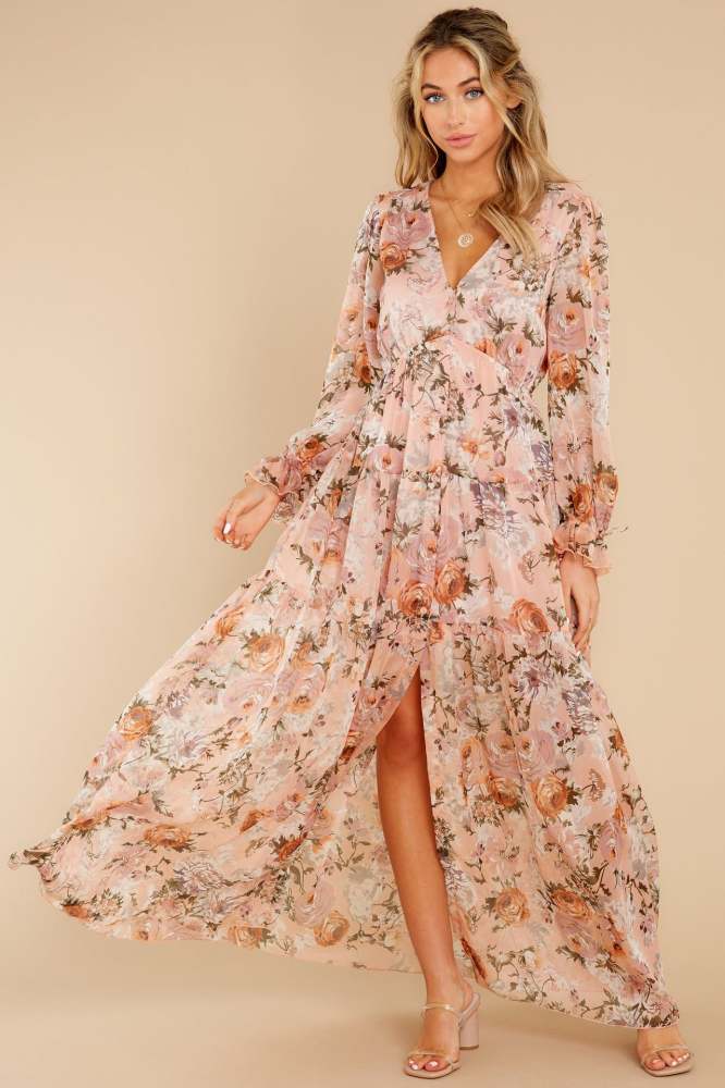 Floral Chiffon Boho Maxi Dress - FINAL SALE