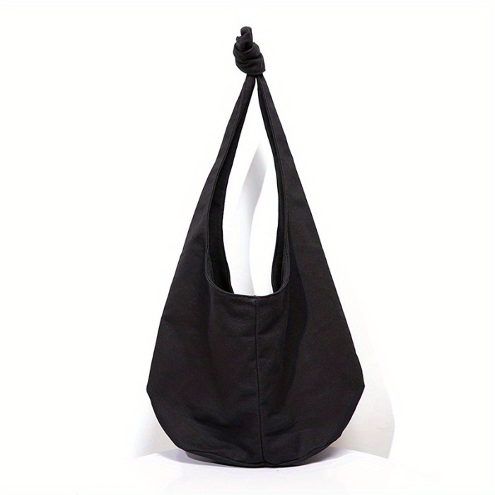 Vintage Striped Crossbody Bag, Boho Style Shoulder Bag, Large Capacity Canvas Travel Bag