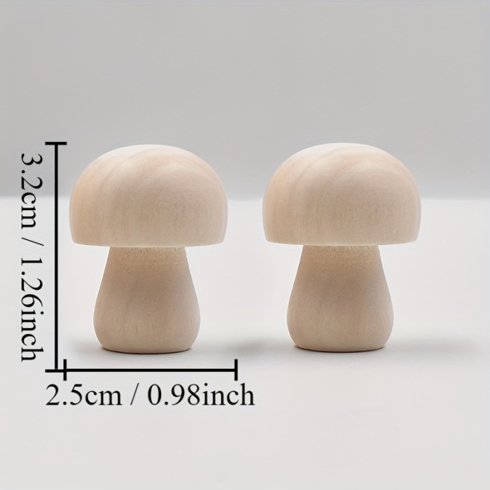 10pcs Simulation Mini Mushroom DIY Handmade Painted Desk Bookshelf Decoration Creative Toys Jewelry Making Supplies