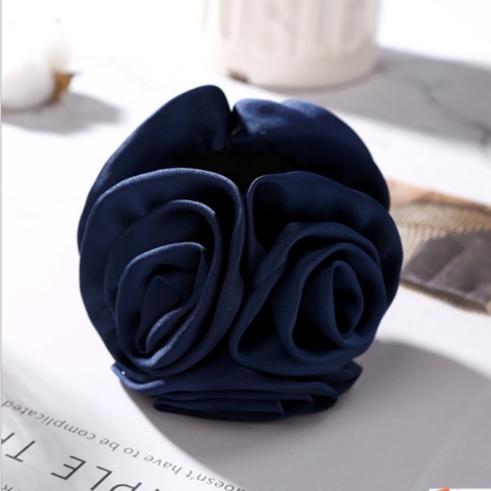Big Rose Flower Hair Claw Shakr Claw Vintage Back Head Hair Clip Coquette Style Hair Accessory