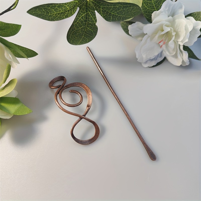 1pcs Copper Celtic Hairpin Retro Bohemian Hair Stick Creative Hair Accessories For Women Girls