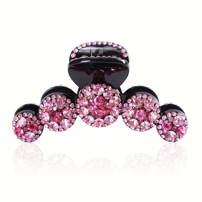 1pc Colorful Rhinestone Ball Shape Hair Claw Clip Large Hair Clips Ponytail Holder Jaw Clips Eelgant Hair Accessories For Women