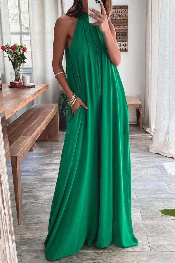 Get Obsessed Ruched Sleeveless Wide Leg Jumpsuit