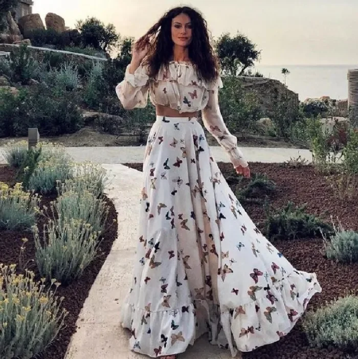 Women Fashion Beach Elegant Two-piece Vacation Dress