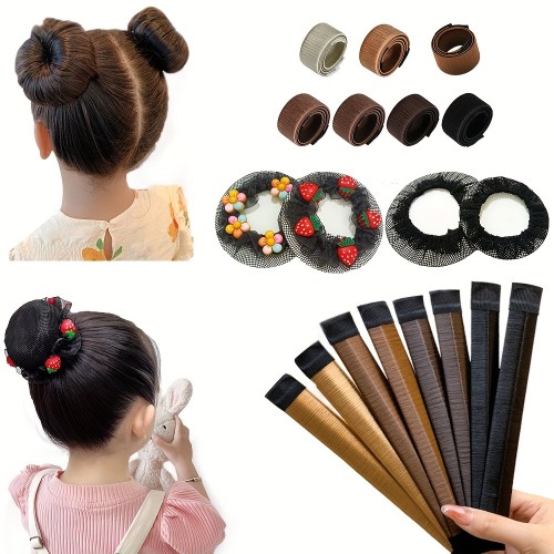 1pc 7 Colors Hair Bun Maker French Twist Hair Fold Wrap Snap - Ballet Bun For Women And Kids, Ideal choice for Gifts