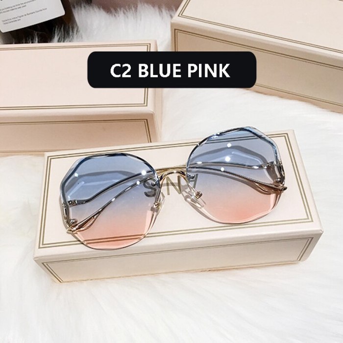 Fashion Sunglasses Women Metal Female Vintage Ladies Stylish Design Oversized Square Sunglasses For Women