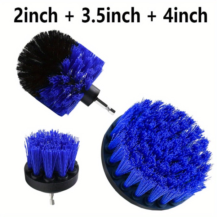 3pcs Drill Brush Set, Power Scrubber Wash Cleaning Brushes Tool Kit, Clean All Purpose Drill Brush For Grout Floor Tub Shower Tile Bathroom Kitchen Surface