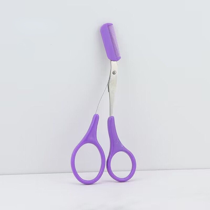 Eyebrow Trimmer Scissor With Comb Lady Woman Men Hair Removal Grooming Shaping Stainless Steel Eyebrow Remover Makeup Tool