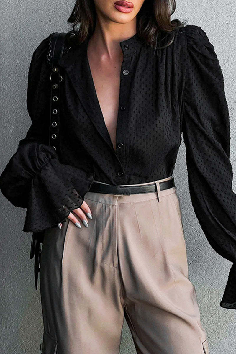Print Flounce Zipper Mandarin Collar Outerwear(5 Colors)