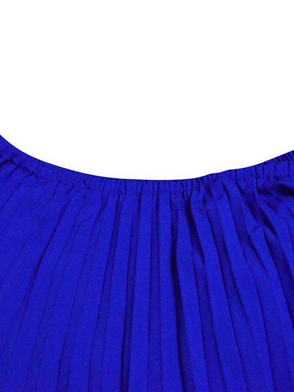 Wrap Pleated Solid Color Off-The-Shoulder Evening Dresses