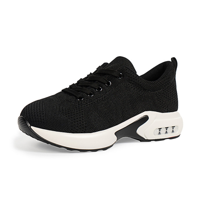 Women's Knitted Sport Shoes, Breathable & Lightweight Lace-up Running Shoes