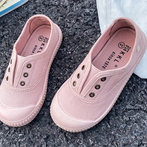 Girls Trendy Low Top Canvas Shoes Casual Skate Shoes Walking Sneakers For Spring