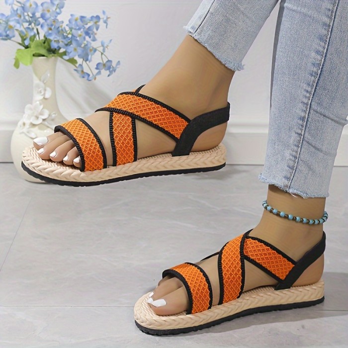 Women's Flat Sandals, Causal Open Toe Summer Shoes, Women's Lightweight Slip On Sandals