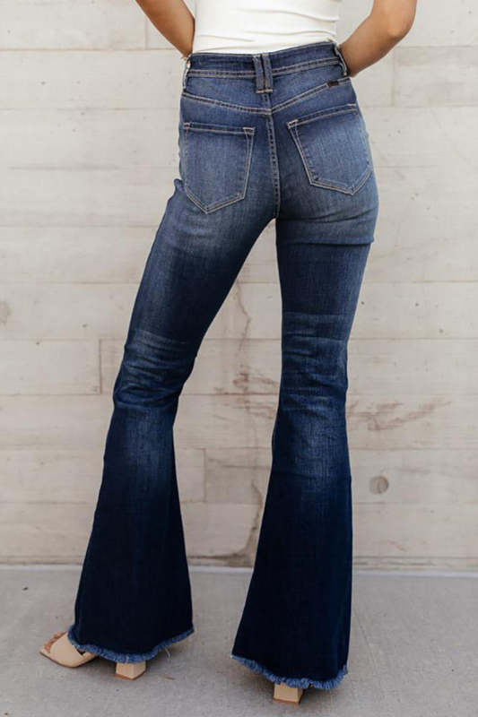 Casual Street Solid Solid Color Straight Denim Jeans