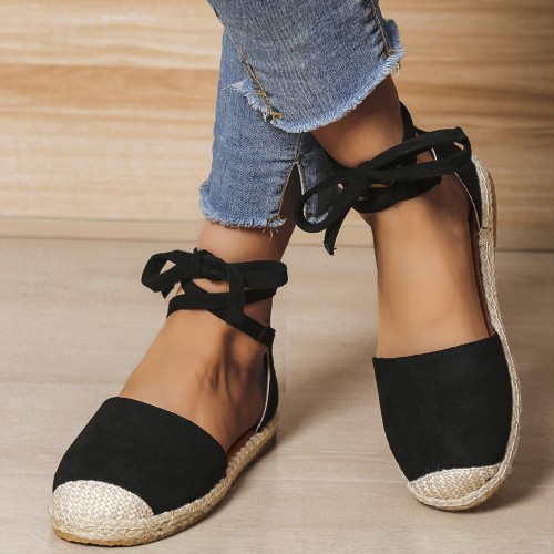 Women's Colorblock Flat Shoes, Closed Toe Lightweight Round Toe Casual Sandals, Women's Casual Footwear