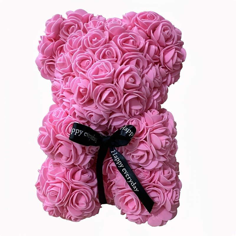 1pc Rose Bear Artificial Foam Flowers Bear Made Of Roses