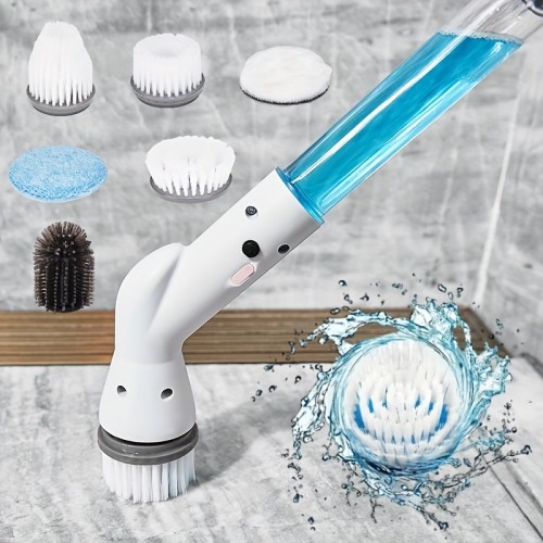 1 Set, Electric Spin Scrubber With 2\u002F5\u002F6 Replaceable Brush Head