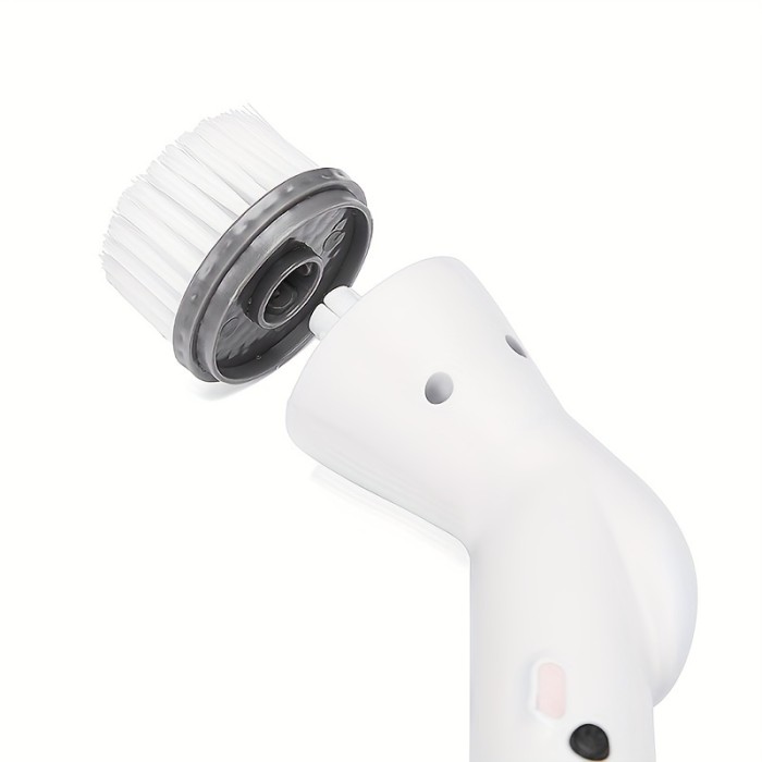 1 Set, Electric Spin Scrubber With 2\u002F5\u002F6 Replaceable Brush Head, Power Cordless Bathroom Scrubber With Adjustable Long Handle, Rechargeable Shower Scrubber, Multifunctional Scrubber For Bathroom, Kitchen, Bathtub, Tile, Shower, Car, Cleaning Supplies