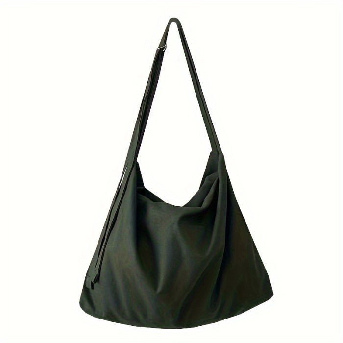Large Capacity Crossbody Bag, Minimalist Shoulder Bag, Simple Canvas Travel Sport Gym Bag