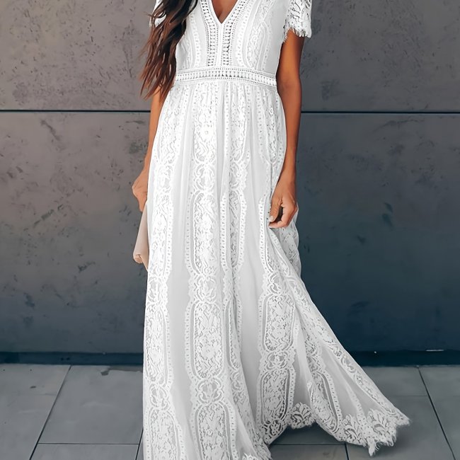 Short Hollow Out Long Sleeve Cocktail Dress