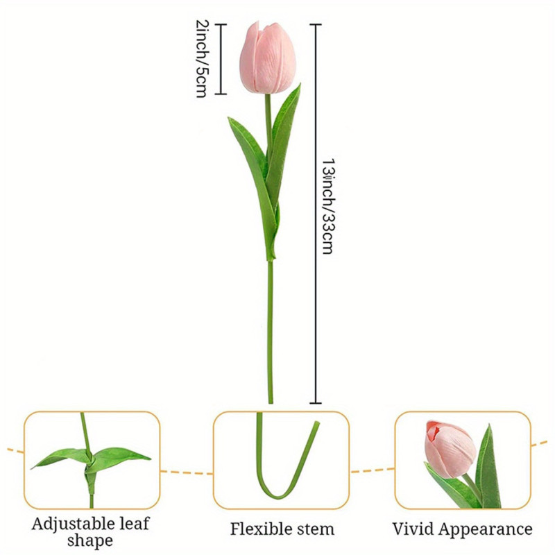 1pc Artificial Flower, Simulation Tulips,Tulips Arrangement,Room Decor,Home Decor