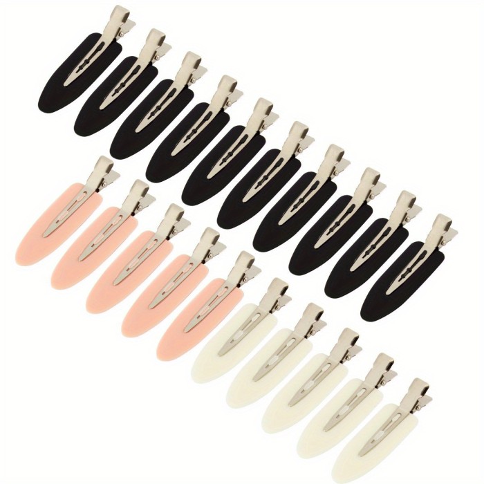 8pcs No Bend Hair Clips - Styling Clips for Salon Hairstyle, No Crease, No Dent, Perfect for Bangs, Waves, and Makeup Application