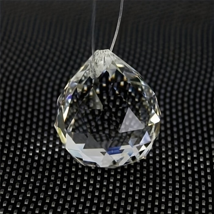 1pc 20mm Clear Crystal Lighting Ball Prisms Hanging Pendant Wedding Curtain Decor