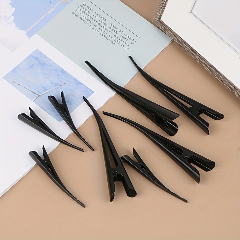 4pcs Solid Color Duckbill Clips Hair Side Clips Broken Hair Finishing Clips Hairdressing Accessories For Women And Girls