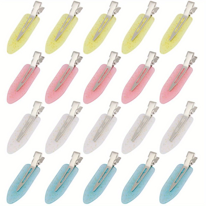 8pcs No Bend Hair Clips - Styling Clips for Salon Hairstyle, No Crease, No Dent, Perfect for Bangs, Waves, and Makeup Application