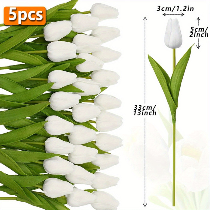1pc Fake Tulips Artificial Assorted Colors Flowers 13\