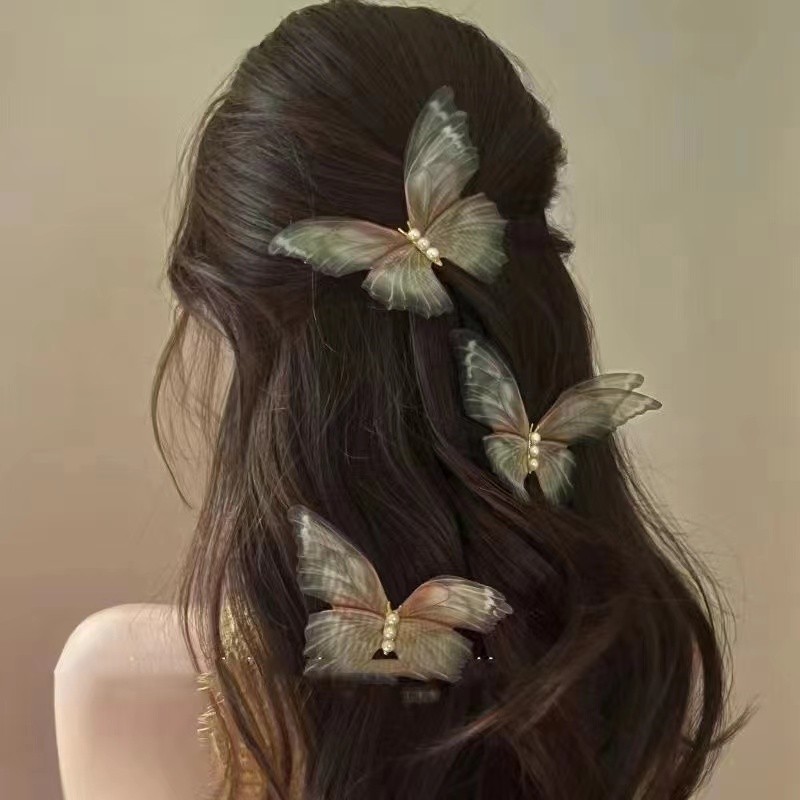 3pcs Handmade Hair Clip Sweet Butterfly Boho Hairpin Barrette For Women Girls Elegant Vintage Hair Accessories