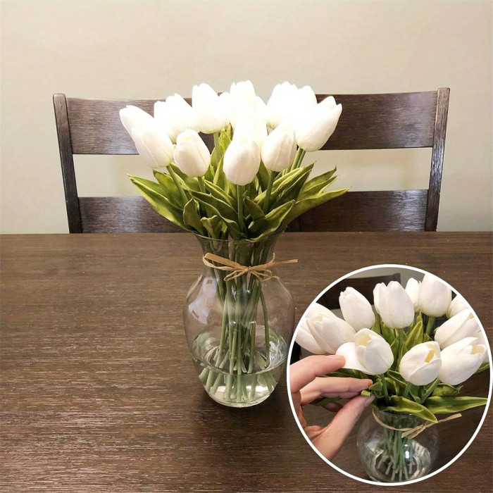 1pc Artificial Flower, Simulation Tulips,Tulips Arrangement,Room Decor,Home Decor,Bedroom Decor,Wedding Decor,Wedding Supplies,Office Decor,Cafe Decor,Valentine's Day Gifts,Birthday Gifts,Mother's Day Gift
