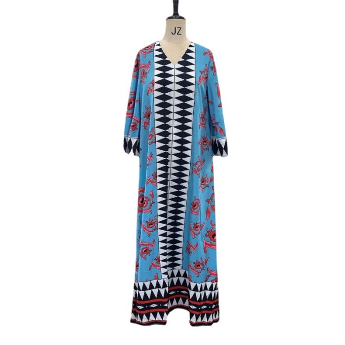 Women's Elegant Bohemian Fashion Casual Printed Long Dress