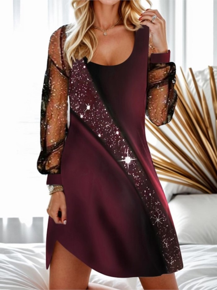 Women's Dress  Long Sleeve Vintage Sexy Print Party Dresses For Women Fashion