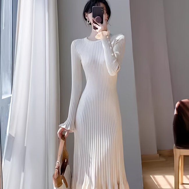 All-Over Print Women's Ruffle Hem Skinny Dress main image 1