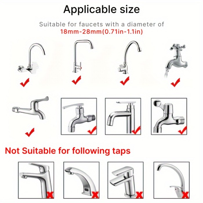 1pc Multi-purpose Faucet Sprayer for Washing Hair, Showering Pets - Easy Installation and Convenient