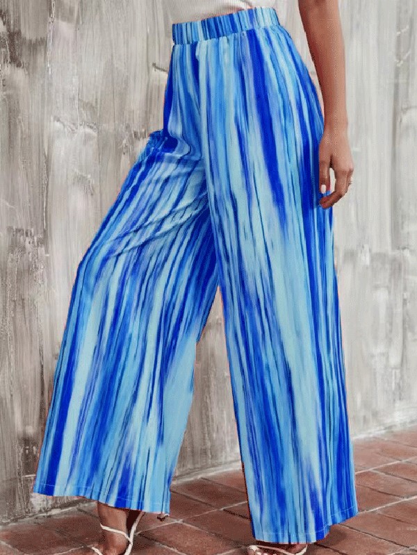 Loose Plus Size Elasticity Striped Pants Trousers