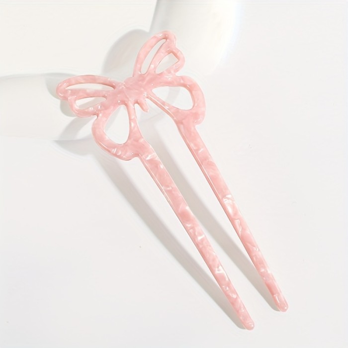 Retro Leopard Hair Fork - Elegant Butterfly Hairpin for Stylish Hair Accessory